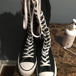 Converse black lace ups.  Size 9 Womens